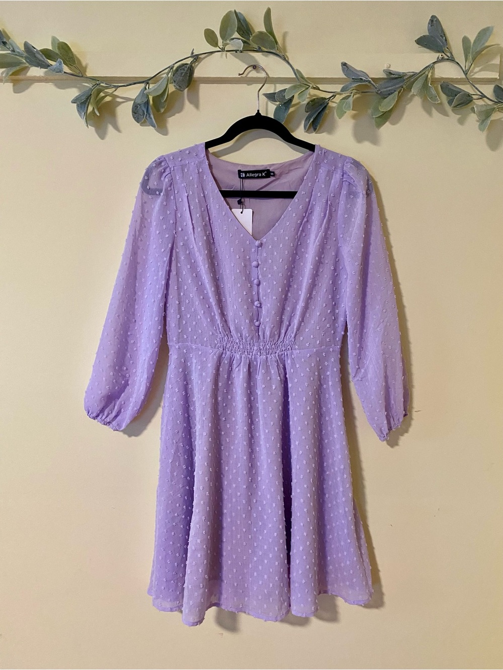 NWT Lavender Swiss Dot Spring Dress